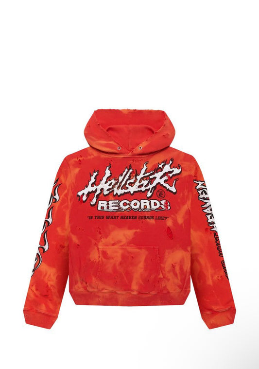 Hellstar Records Pullover Hoodie 'Lava'