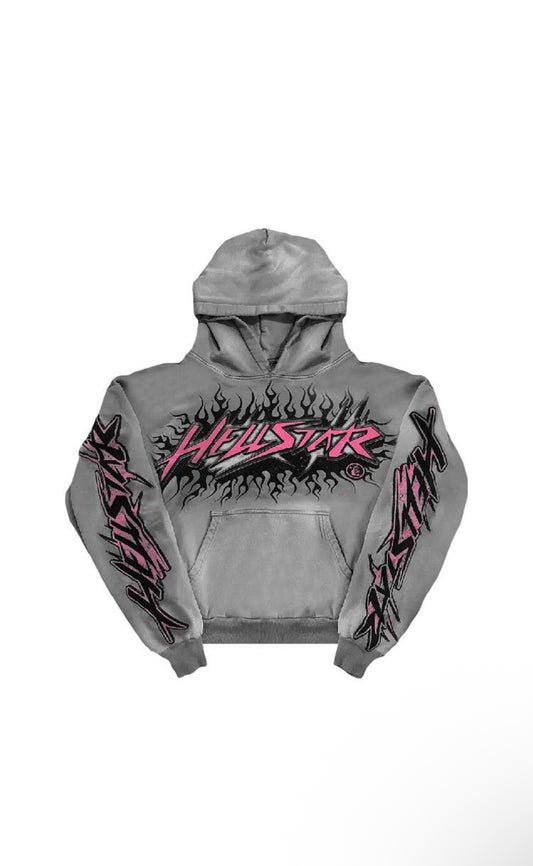 Hellstar Future Flame Hoodie 'Grey'
