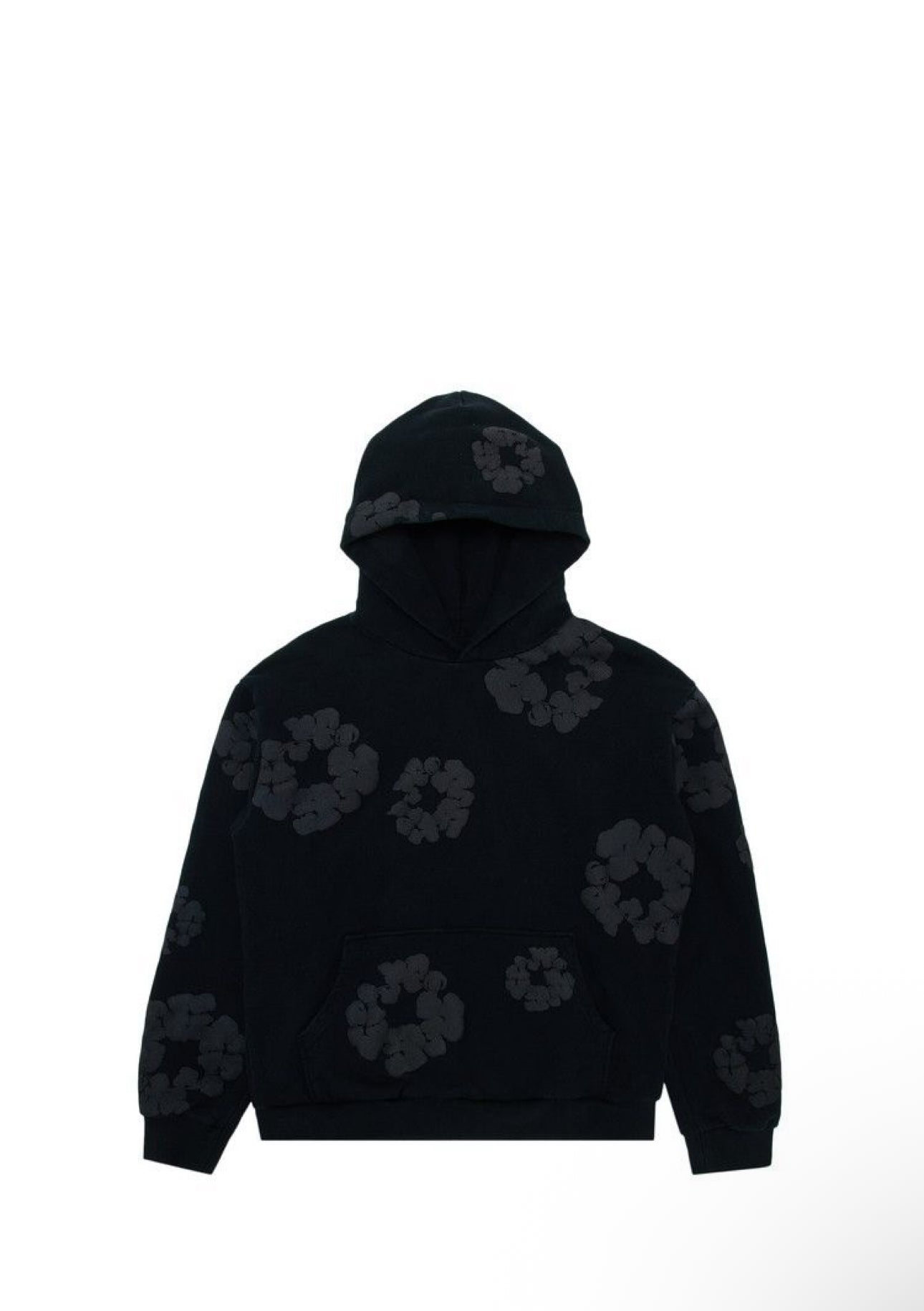 Denim Tears Cotton Wreath Hooded Sweatshirt 'Black Monochrome'